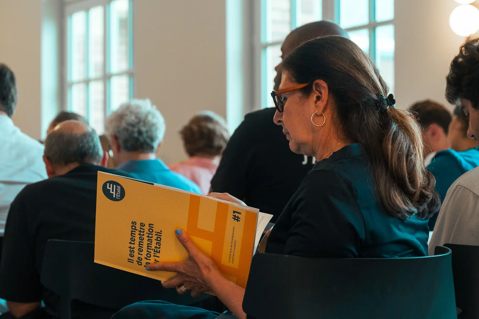 Anne Lalou lors du lancement du premier numéro de la revue, le 16 juillet 2026.